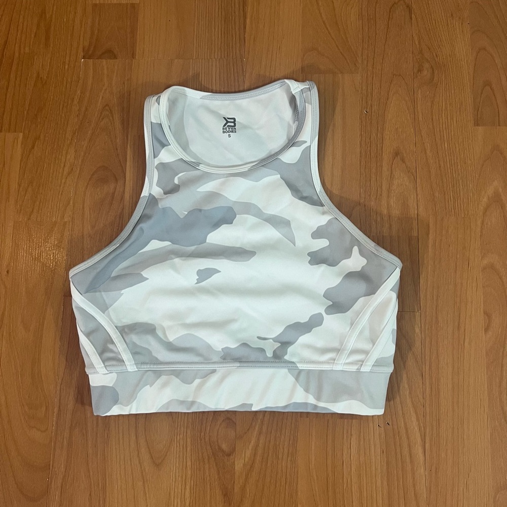 White camo sports bra